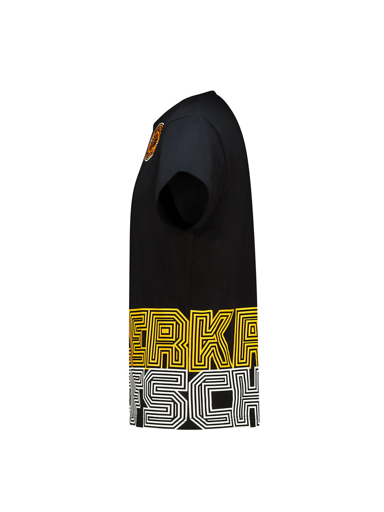 Kids Supporters Graphic Cotton Tee - Black