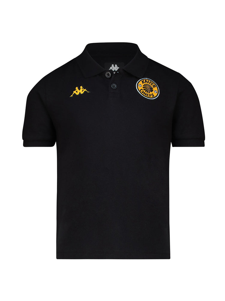 Kids Supporters Leisure Cotton Polo 2 - Black