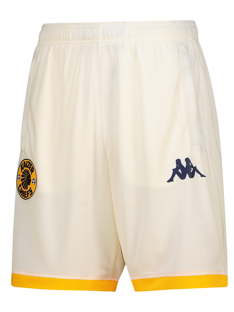 Training Short With Zip 2025/26 - WHITE WHISPER/YELLOW
