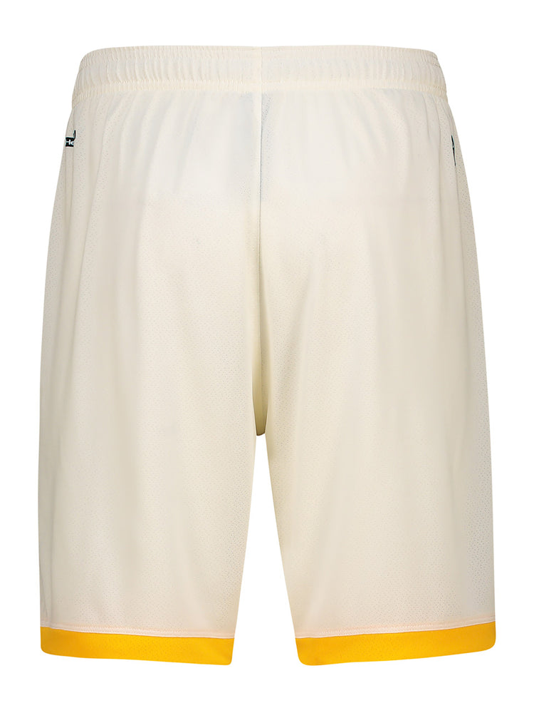 Training Short With Zip 2025/26 - WHITE WHISPER/YELLOW