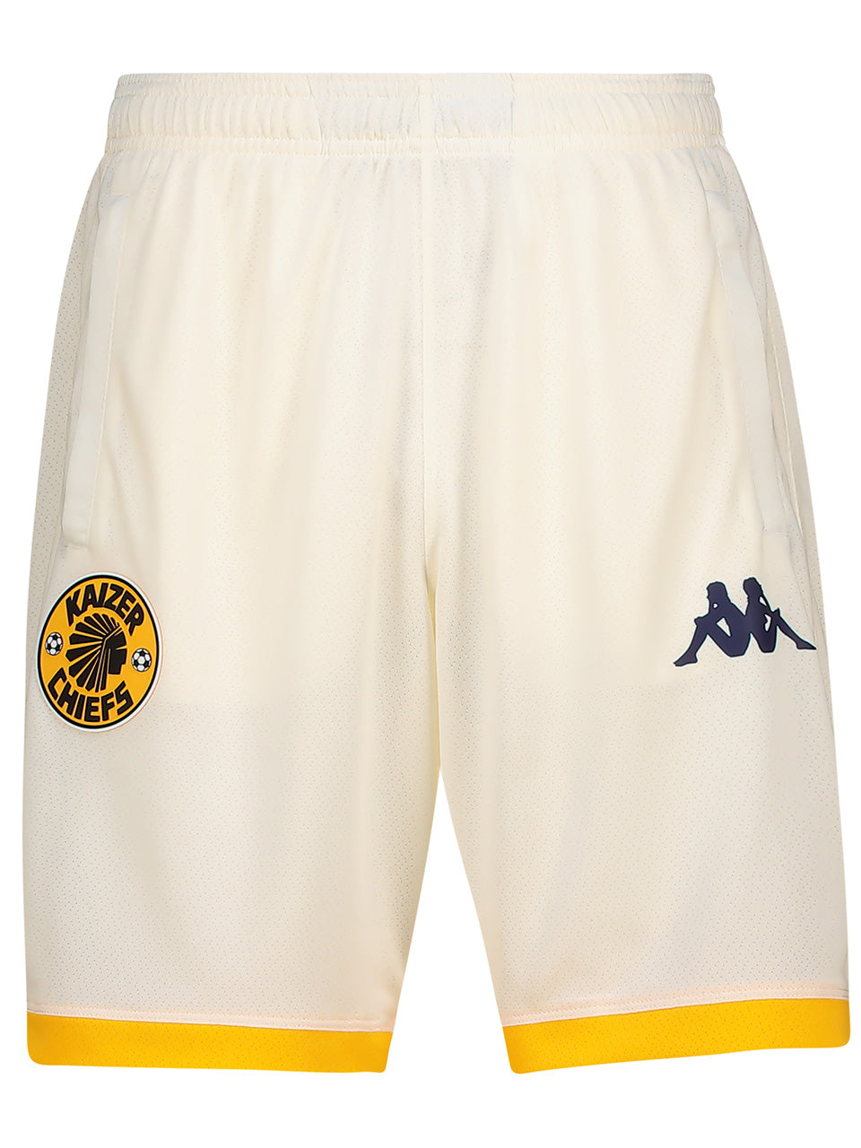 Training Short With Zip 2025/26 - WHITE WHISPER/YELLOW