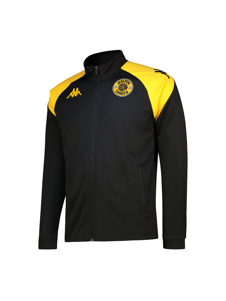 Kids Supporters Track Top - BLACK/YELLOW SAFFRON
