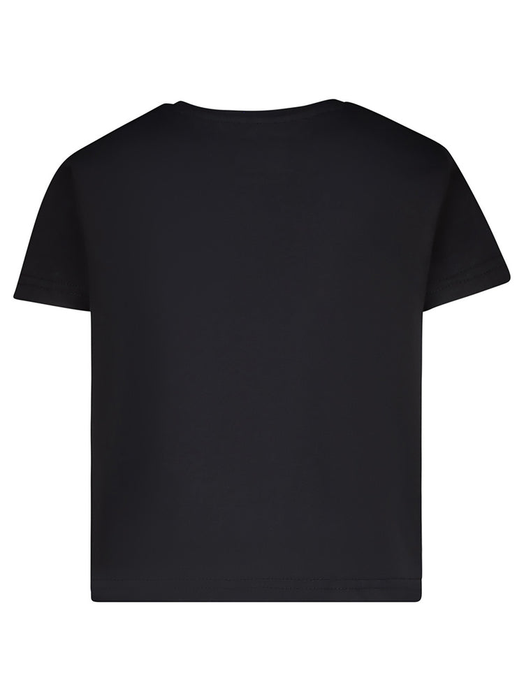 Kids Supporters Graphic Cotton Tee - Black