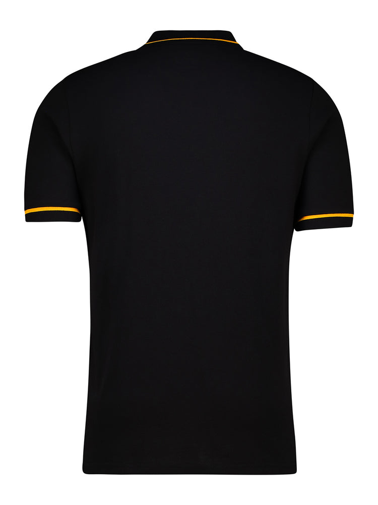 Supporters Graphic Cotton Polo - Black