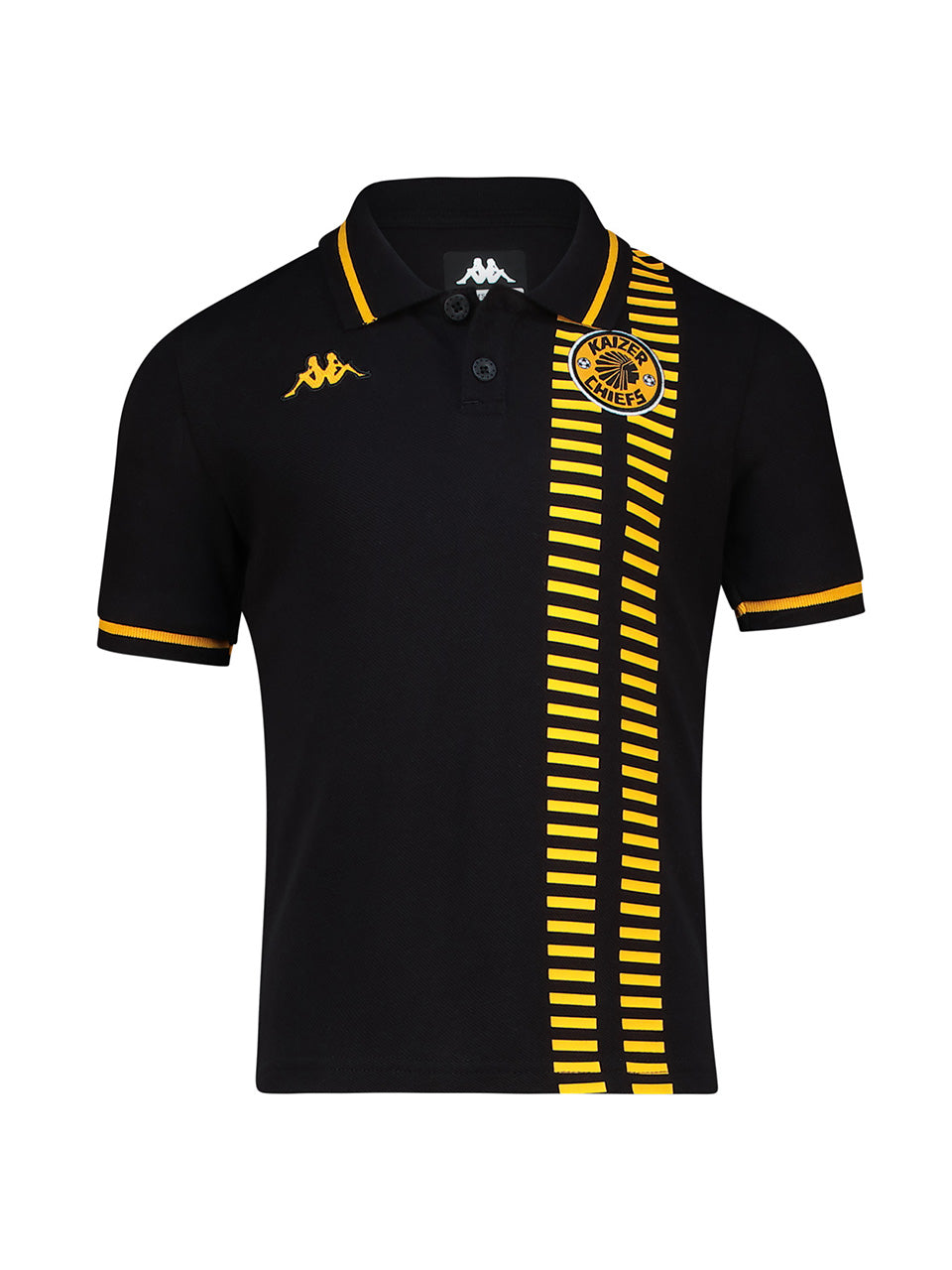 Kids Supporters Graphic Cotton Polo - Black