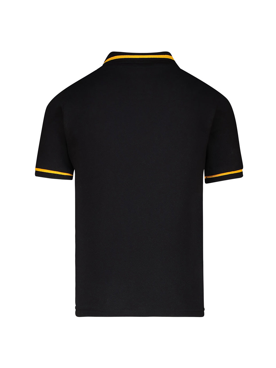 Kids Supporters Graphic Cotton Polo - Black