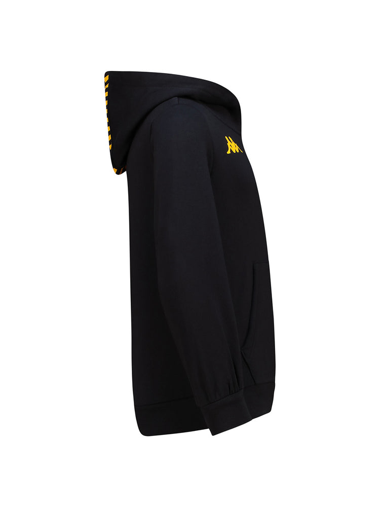 Kids Supporters Graphic Hoodie  - Black