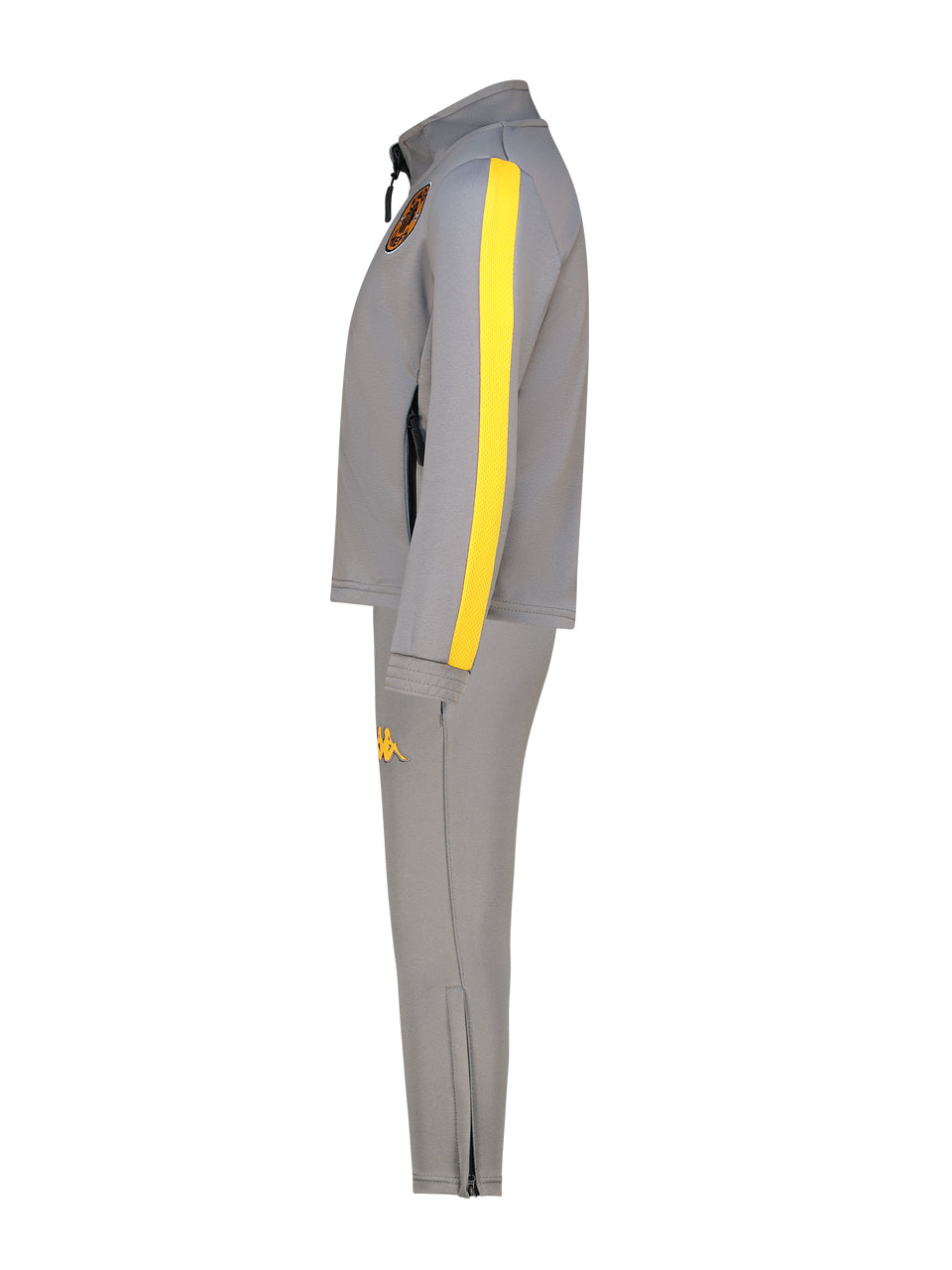 Kids Supporters Tracksuit - Grey/Yellow Saffron