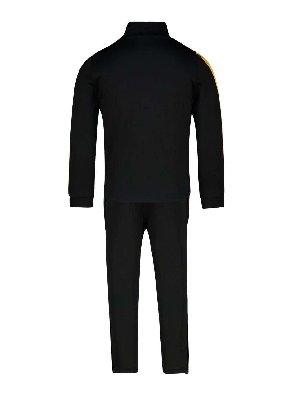 Kids Supporters Tracksuit - Black/Yellow Saffron