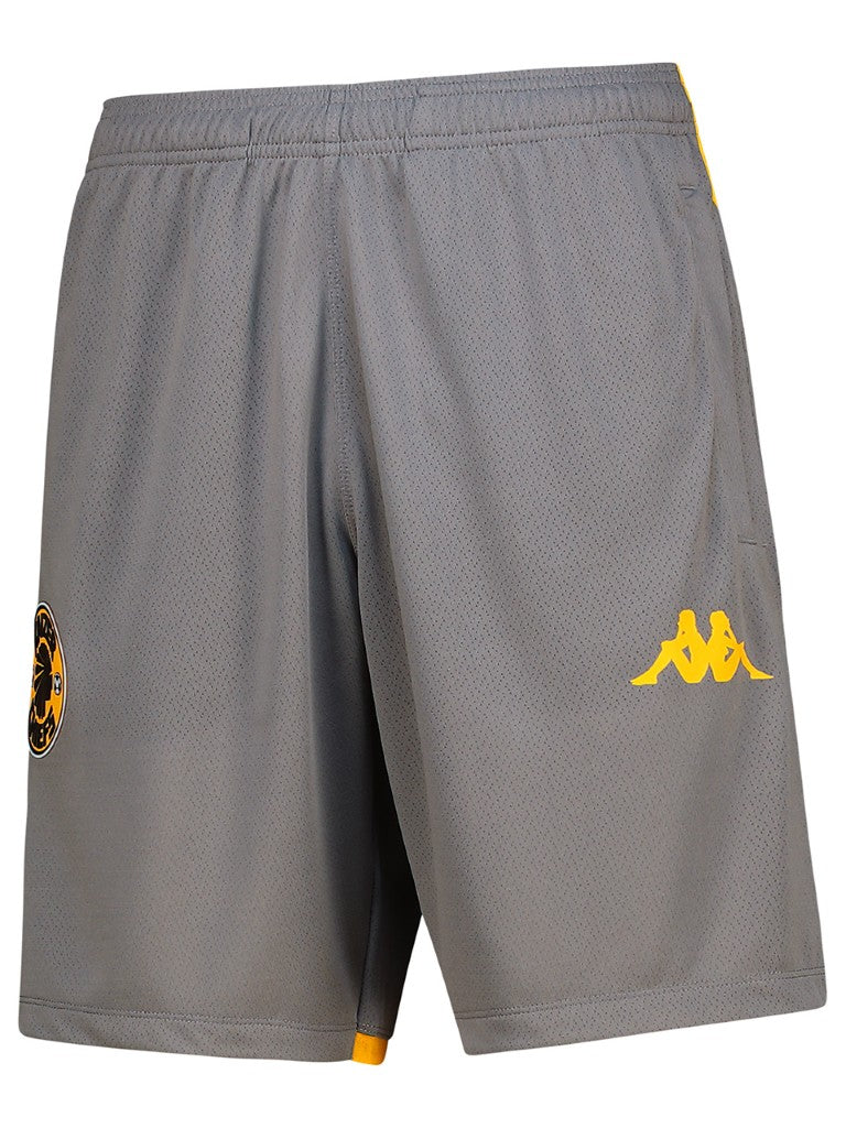 Training Short With Zip - GREY/YELLOW