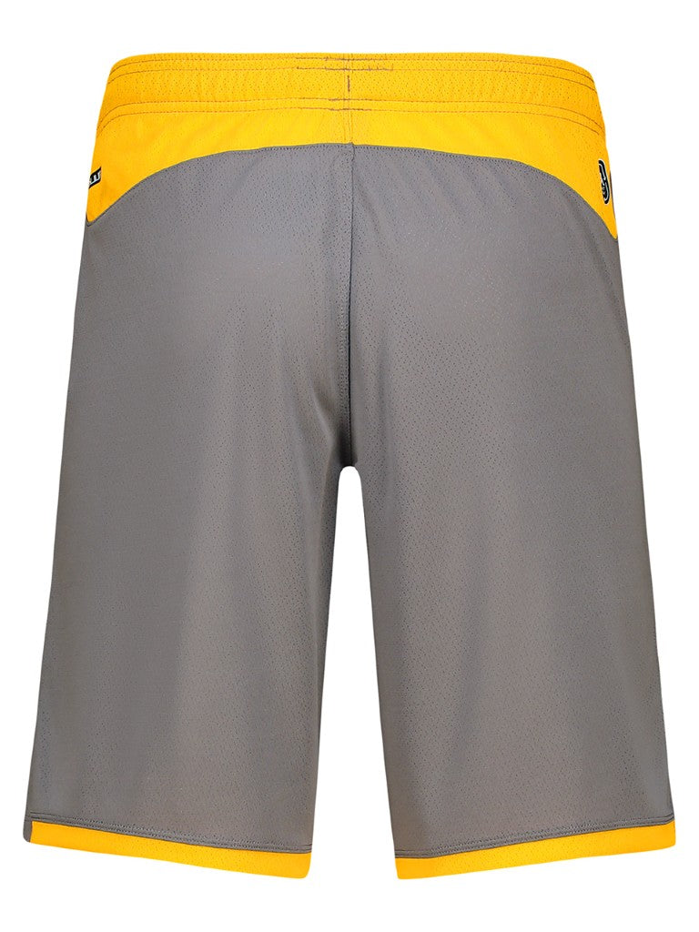 Training Short With Zip - GREY/YELLOW