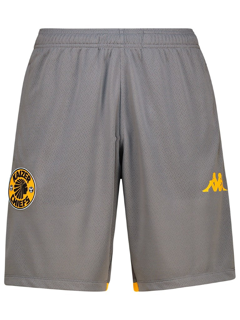 Training Short With Zip - GREY/YELLOW
