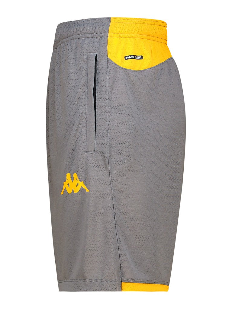 Training Short With Zip - GREY/YELLOW