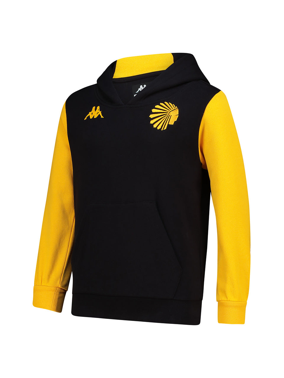 Kids Supporters Leisure Hoodie  - BLACK/YELLOW SAFFRON