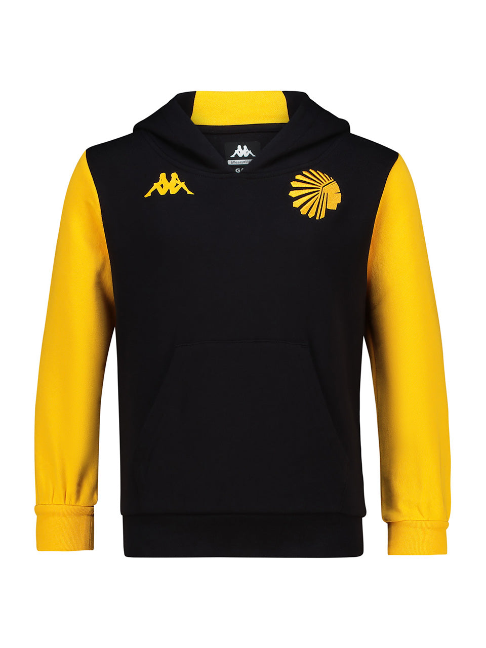 Kids Supporters Leisure Hoodie  - BLACK/YELLOW SAFFRON