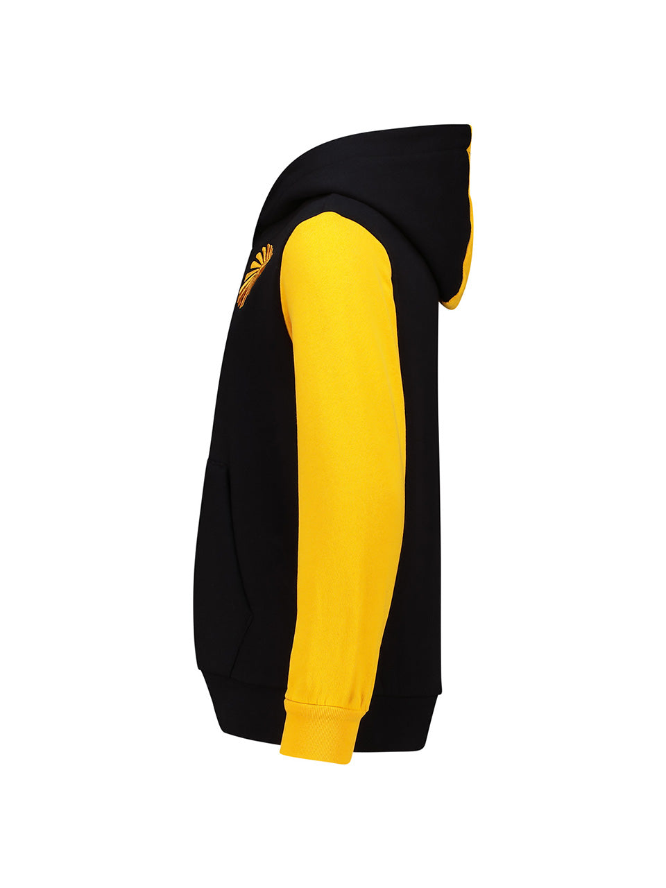 Kids Supporters Leisure Hoodie  - BLACK/YELLOW SAFFRON