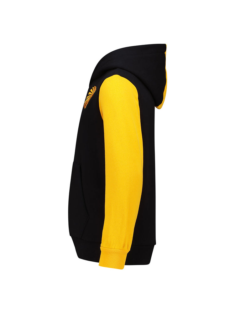 Kids Supporters Leisure Hoodie  - BLACK/YELLOW SAFFRON
